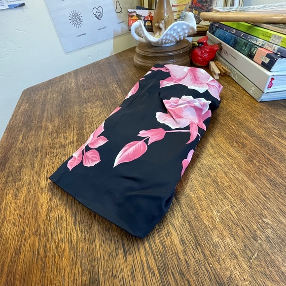 KAREN MILLEN Oriental Chinese Pink Floral Halter Top US 10 - Picture 12 of 12